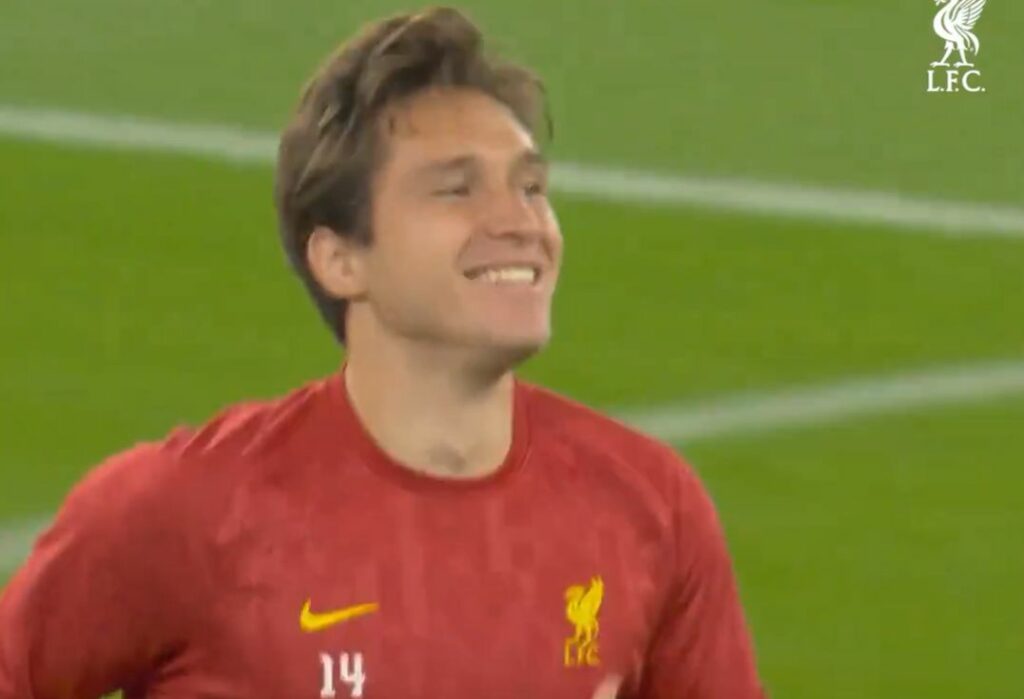 Liverpool fans will love what Chiesa did upon entering Anfield pitch