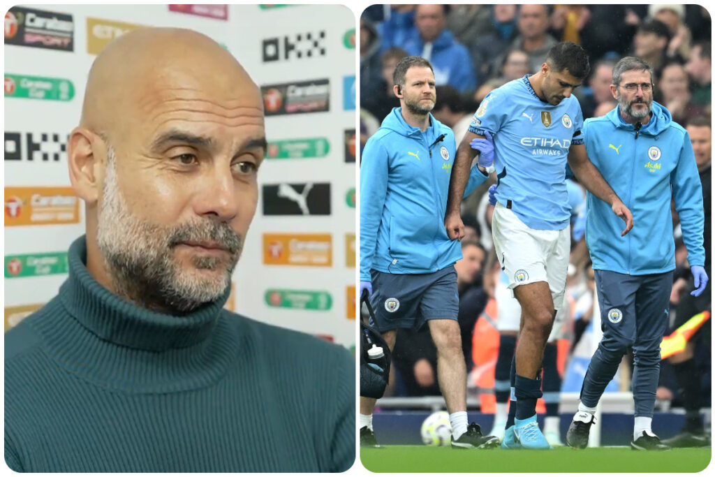 Timescale of Rodri’s injury still unknown admits Man City’s Pep Guardiola