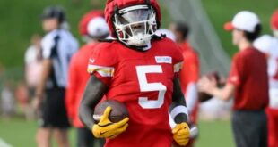 Chiefs’ WR Marquise Brown needs shoulder surgery and is being placed on the IR