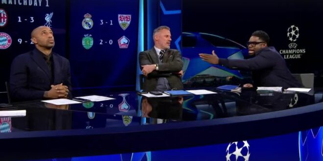 “Where is he now?” – Jamie Carragher stuns studio with brutal dig at Gareth Southgate during Champions League coverage