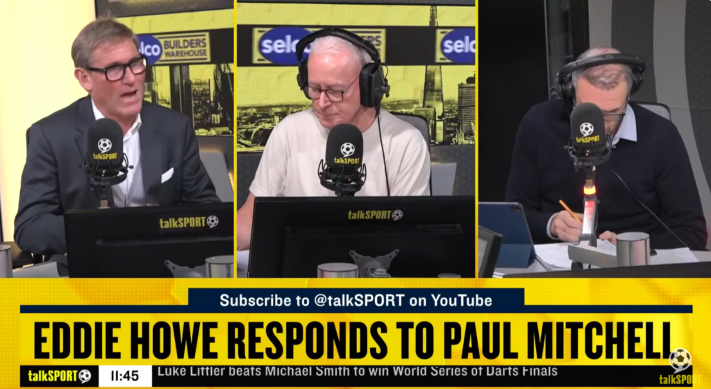 Well said, Simon Jordan – TalkSport pundit nails it on Howe v Mitchell and ‘civil war’ claims