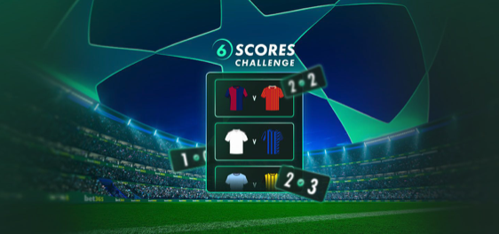 bet365 6 Scores Challenge – Chance To Win £250,000 On The Champions League!