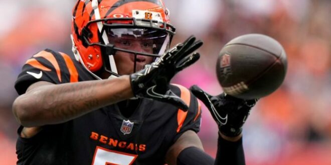 Could Tee Higgins miss his second straight game for the Bengals with a hamstring injury?