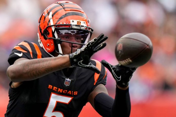 Could Tee Higgins miss his second straight game for the Bengals with a hamstring injury?