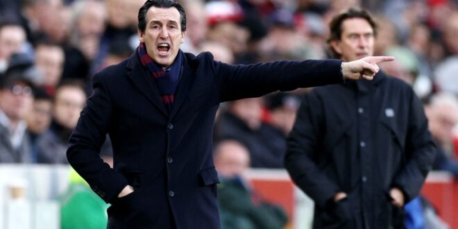 Unai Emery was spotted going mad at Aston Villa player vs Everton