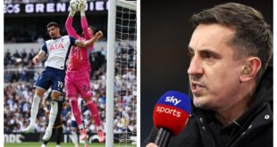 Gary Neville tells Spurs star he “has to do better” after hesitancy