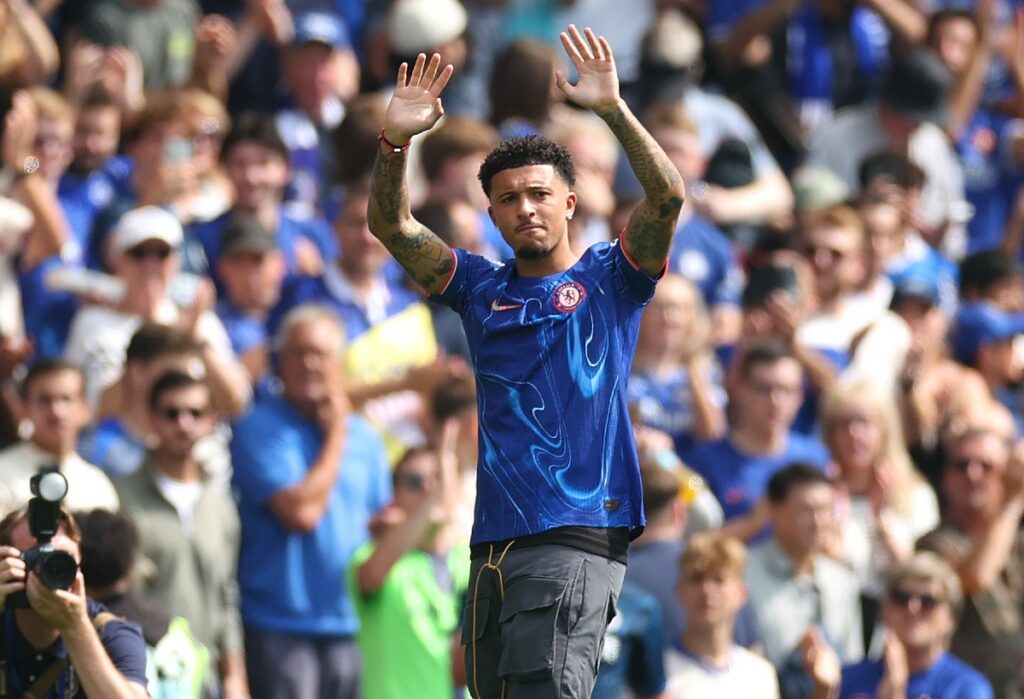 Chelsea unveil Jadon Sancho at Stamford Bridge