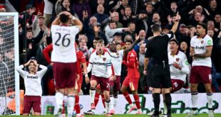 “Just ridiculous” – West Ham player brutally slammed for what he did against Liverpool